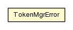 Package class diagram package TokenMgrError